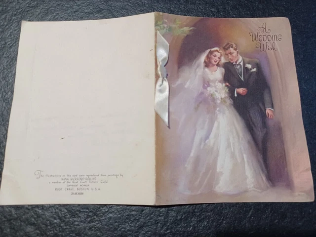 ANCIEN FAIRE PART collection heureux mariage année 50 a wedding wish