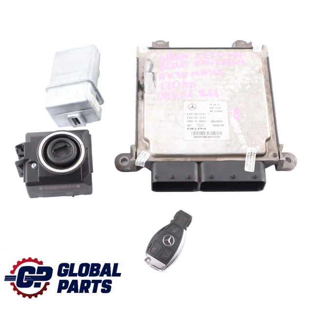 12-14 Mercedes W204 C250 C300 GLK300 Ignition Switch Module With Key Set 03 Hxh