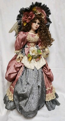 Vintage Emerald Doll Collection Victorian Porcelain Doll 28"