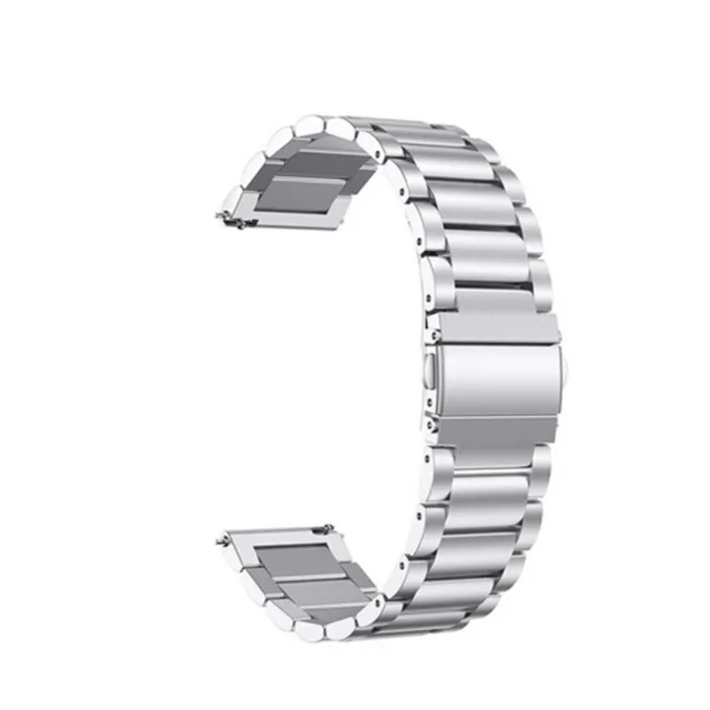 Stainless Steel Watch Strap Three-bead Metal Watchband for Garmin Venu SQ Watch