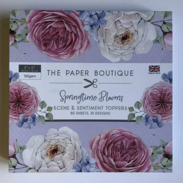 The Paper Boutique Springtime Blooms Set - Topper, 7"" x 7"" Papiere & A4 Karte 2