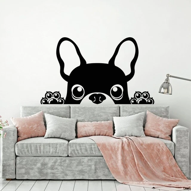 French Bulldog Wall Sticker Puppy Dog Vinyl Decal Family Pet Decor Babys Room