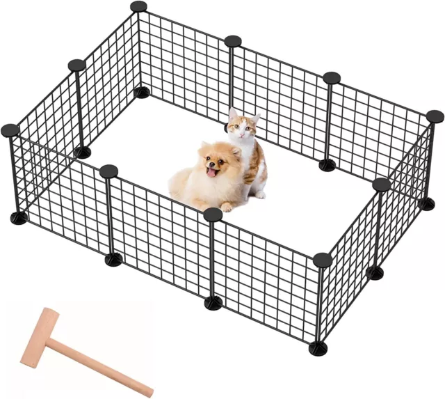 Dog Playpen Crate Pet Panel Fence Pet Play Pen Exercise Puppy Kennel Cage Yard