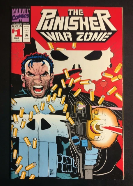 PUNISHER WAR ZONE 1 KEY 1st app THORN VOL 1 DIE CUT COVER ROMITA JR MICROCHIP