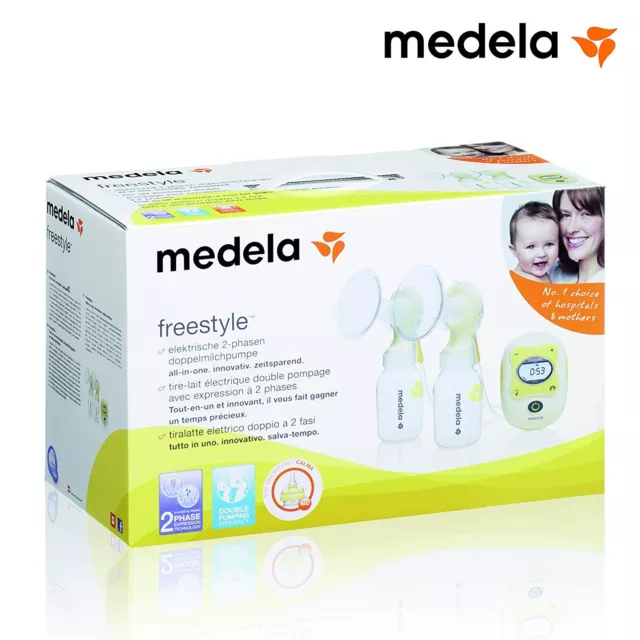 Extractor de pecho eléctrico MEDELA Freestyle DOBLE con calma NUEVO con GARANTÍA (doble) 2