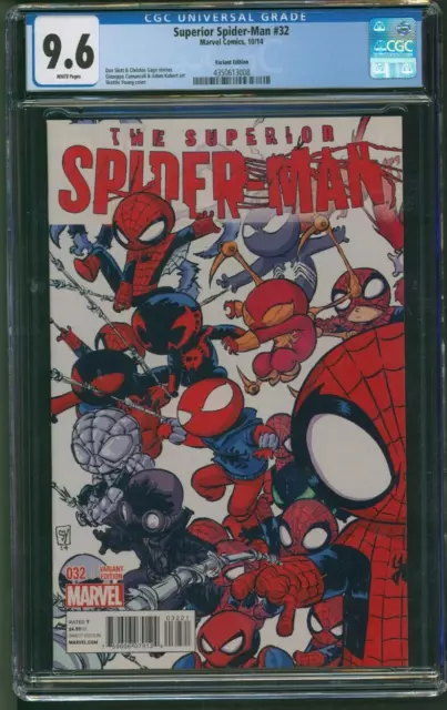 Superior Spider-Man #32 Skottie Young Variant CGC 9.6 White Pages Marvel Comics