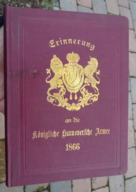 original   Erinnerungsband HANNOVER 1866  gebundene Kartensammlung
