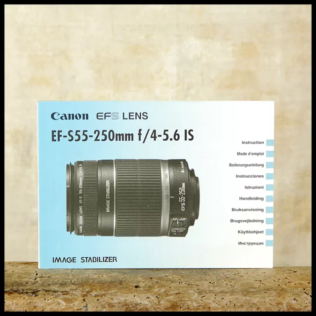 Genuine Canon 55 250mm IS EF-S zoom lens Data Sheet FREE POST