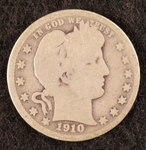 1910 Barber Quarter Dollar (#DL02-014) - Avg Circ Condition - Nice Appearance!