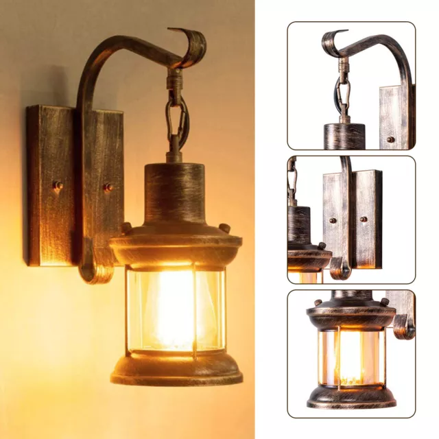 Antik Industriell Wandleuchte Retro Wand Lampe Wandleuchter Vintage Licht NEU