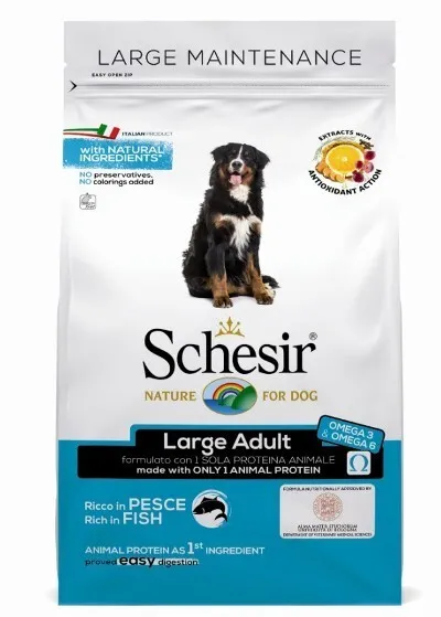 Schesir Dog Large Maintenance Pesce Kg.12 Cibo Secco per Cani SCHESIR