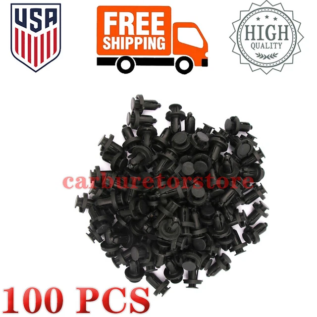 100pc Fender Clips Push Retainer Fasteners Fit Honda Suzuki Kawasaki Polaris ATV