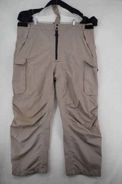 Frabill F1 Storm Fishing Rain Suit Pants Bibs Beige Tan Color Size 2XL XXL