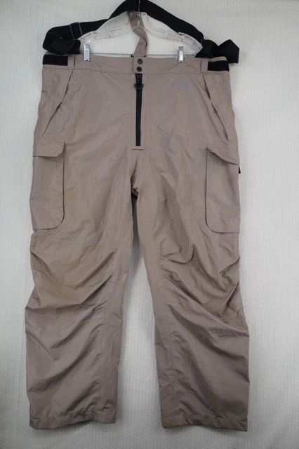 Frabill F1 Storm Fishing Rain Suit Pants Bibs Beige Tan Color Size 2XL XXL