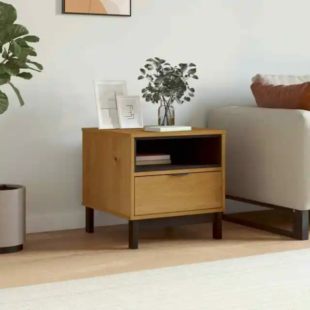 Side Table Living Room End Table Accent Sofa Table FLAM Solid Wood Pine vidaXL