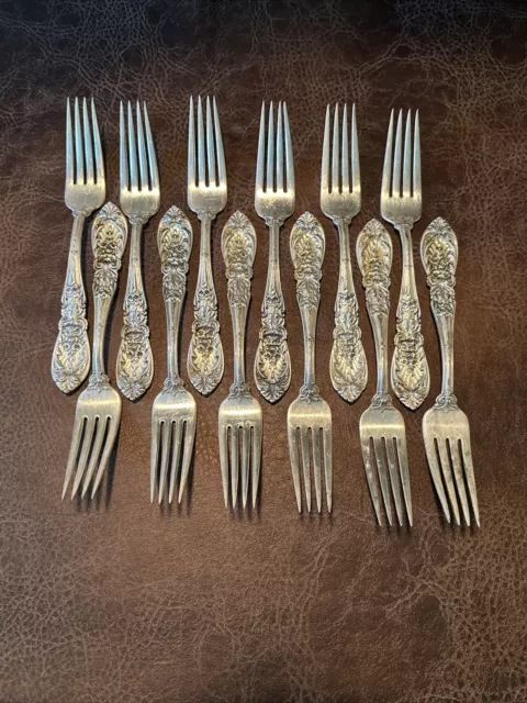 Silver Dinner Forks International Sterling Co 982 Grams Qty 12 Richelieu .925