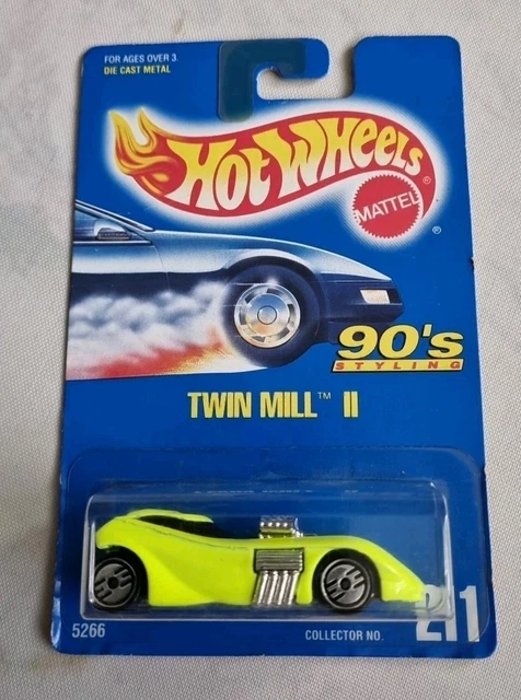 Hot Wheels 1:64 Scale Dark Blue Twin Mill Die-Cast Car - 50th Anniversary Card, Exotics Series 3/10 - View #6