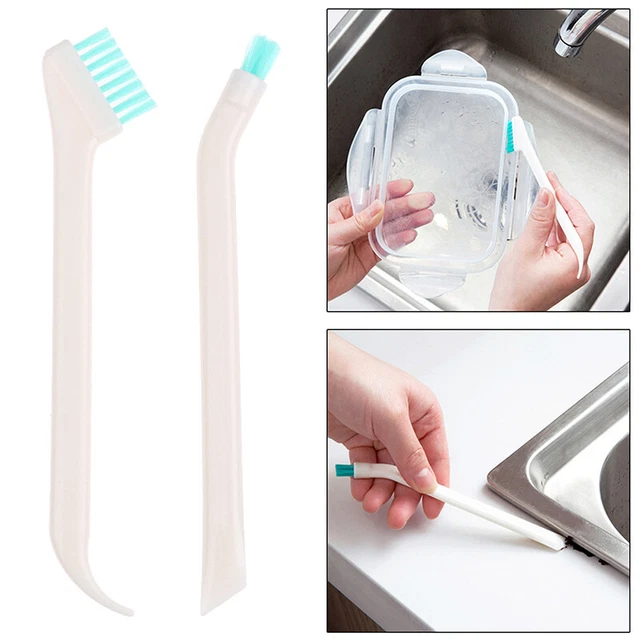 2pcs Cleaning Narrow Brush Long Handle Baby Milk Bottle Gap Cleaning Brushes-7H