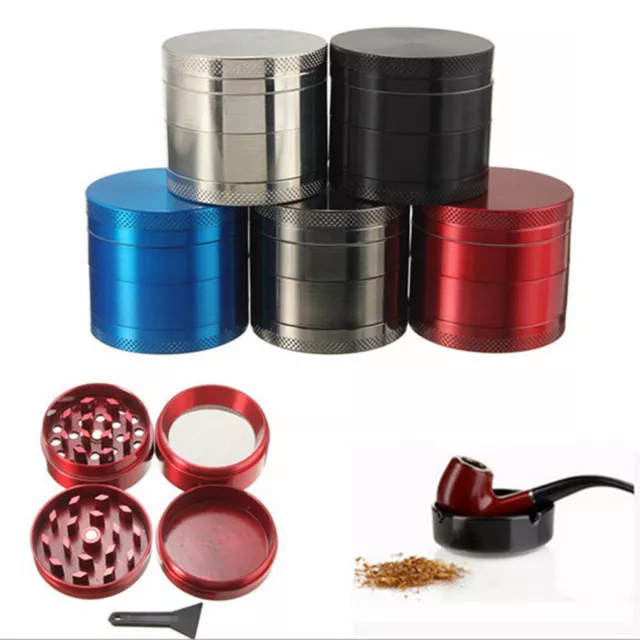 4-Layer Herb Tobaccos Grinder Hand Muller Weed Herbal Smoke Crusher Spice AU