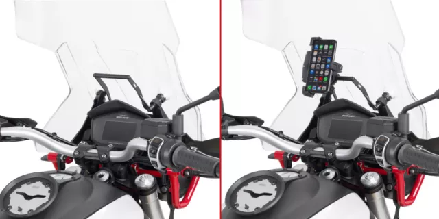 FB8203 GIVI TRAVERSINO per PORTA GPS-SMARTPHONE per MOTO GUZZI V85 TT 2020