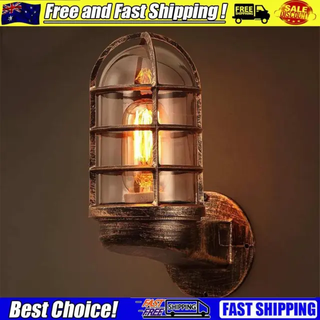 Vintage Wall Light Cage Guard Sconce Loft Lights Fixture Modern Indoor Lamp
