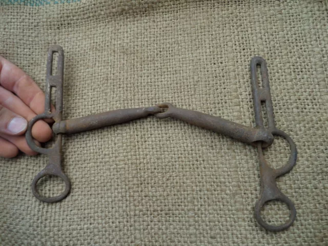 Antique Ottoman Empire Wrought Iron Horse Harness Bit Blacksmith Hand Forged