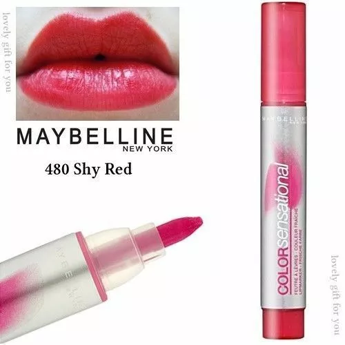 GEMEY MAYBELLINE Feltro Labbra Semi Permanente 480 Shy Rosso Nuovo IN Blister