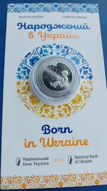 Ukraine 5 Hryven 2023 Born  Ukraine in souvenir packagng in foldr UNC