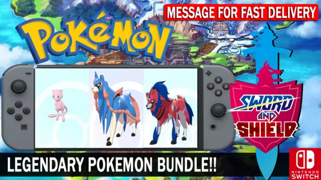 Pokemon Sword & Shield 6IV Mew, Zacian, Zamazenta Battle Ready!!