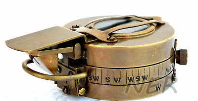 Antique Nautical Brass Military Compass Vintage Collectible Decor gift item