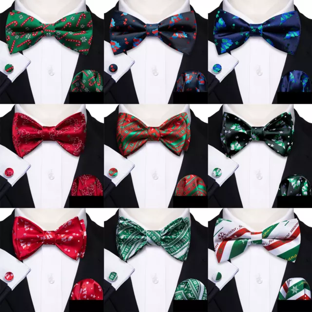 Pretied Bowtie Mens Silk Selftied Bow Tie Wedding Formal Casual Ties Christmas