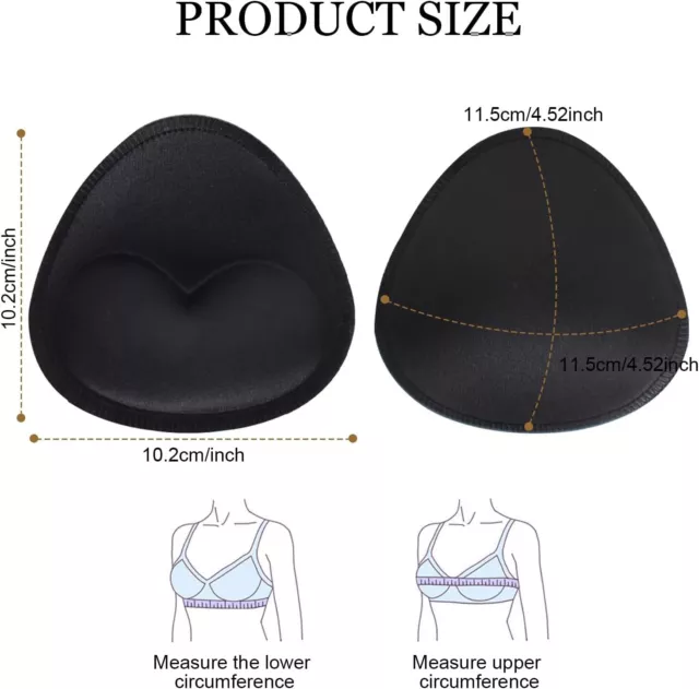 DecorDwell 5 Paia di Imbottiture Reggiseno, Inserti per Reggiseno Triangolo,... 3