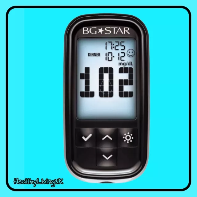 BGStar Blood Glucose Meter - For Diabetics - New - Single Unit Meter Only