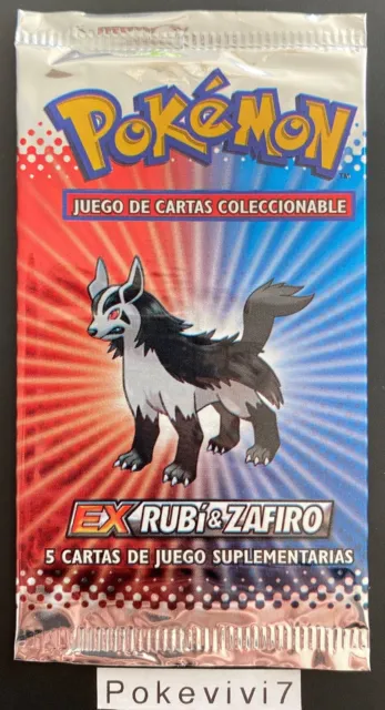 x1 Booster RUBY & SAPPHIRE / RUBY ZAFIRO Block EX Spanish & Sealed 5 cards NEW 2