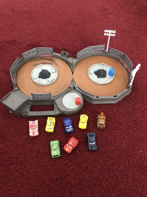 Cars 7 Missing Racers DISNEY PIXAR CARS Mini Racers Crank and Crash Derby Playset And 8 Cars ...