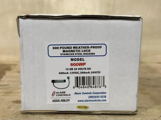 Alarm Controls Weatherproof Electromagnetic Door Lock 600LB Holding Force 600WP
