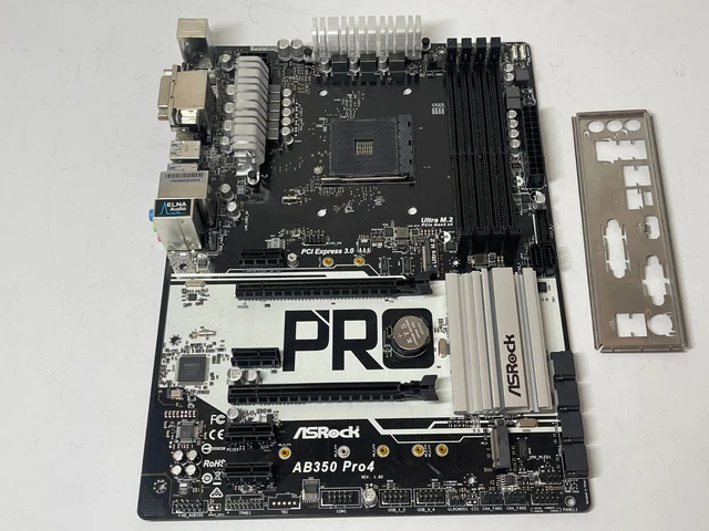 PLACA MADRE ASROCK AB350 Pro4 AMD B350 Socket AM4 Ryzen ATX EUR