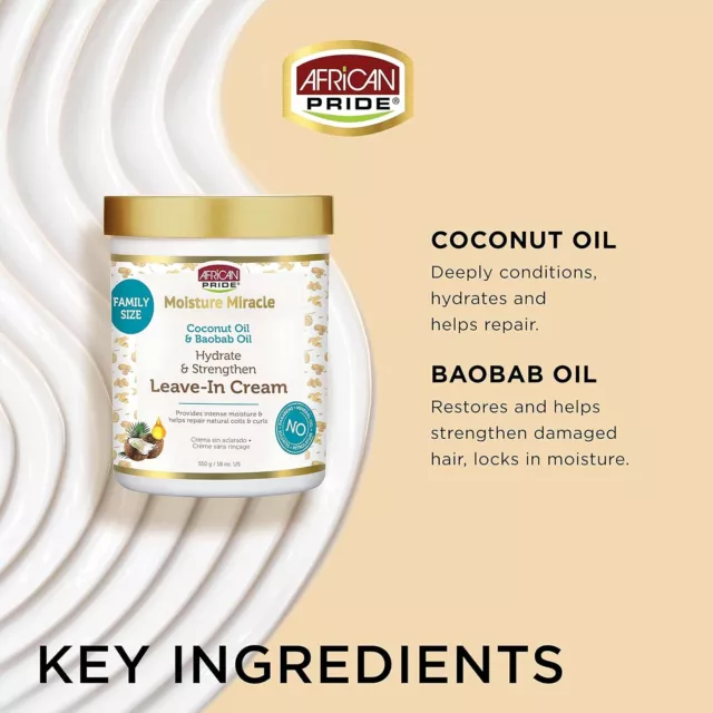 MOISTURE MIRACLE COCONUT Oil & Baobab Oil Leave-In Hair Cream ...