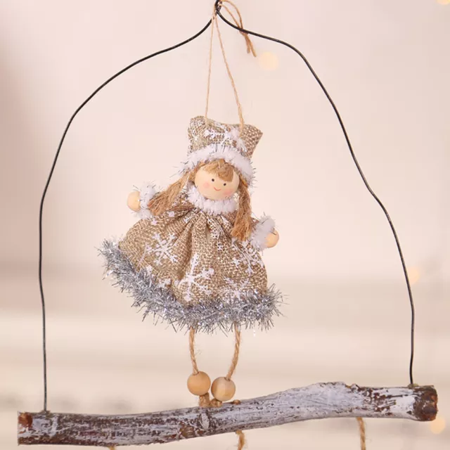 4 PCS Weihnachtsmädchen-Anhänger Hängende Verzierung Weihnachtsbaum Baby