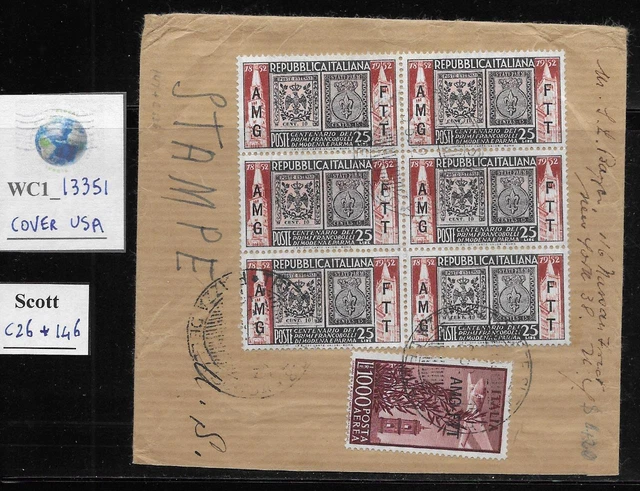 WC1_13351. ITALY: TRIESTE FTT. Cover w. 1000L CAMPIDOGLIO Sc. C16 (Sas A16) + ..