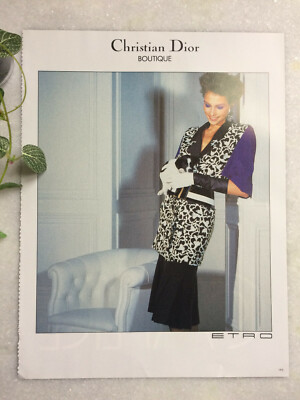 Publicité Christian Dior 1986 advertising vintage fashion boutique pub modetico 