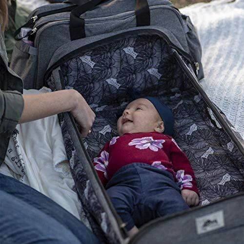 Diaper Bag Backpack Travel Bassinet - Foldable Baby Bag Bed Changing Station 2