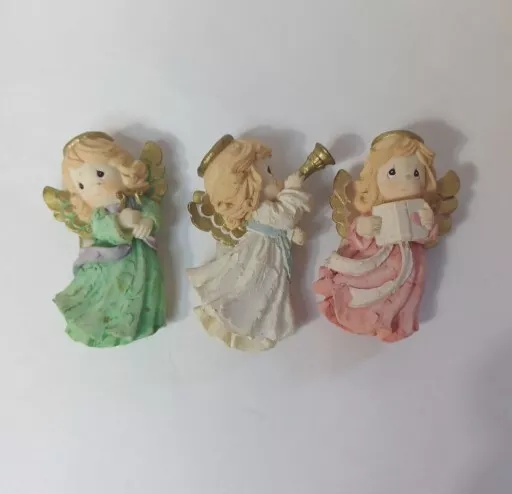 Precious Moments Angel Choir Refrigerator Magnets Set Of 3 Rare