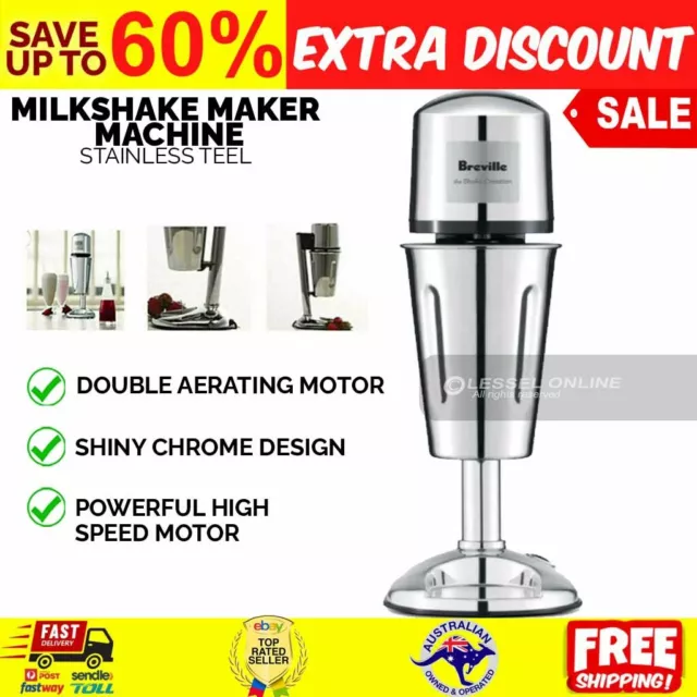 Milkshake Maker Electric Milkshake Mixer Frothing Machine Stainless Steel