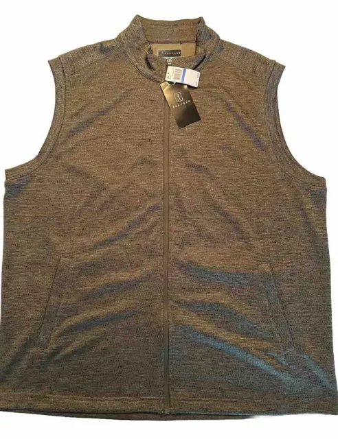 PGA TOUR ABSTRACT Textured Full-Zip Fleece Golf Vest Men's XL ...