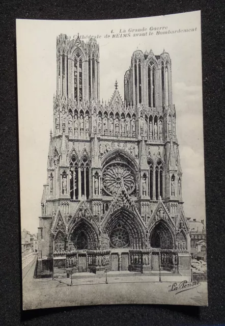 1910s La Grande Guerre Cathedrale Reims France Marne Co Postcard