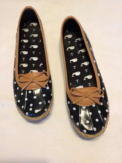 London Fog Collection Waterproof Shell Webster Flat Duck Rain Women’s Shoes 9M