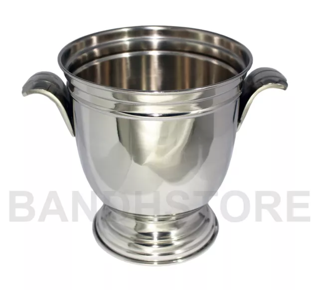 Champagne Wine Bucket Nickel Plated Metal Bar Cooler Ice Bucket