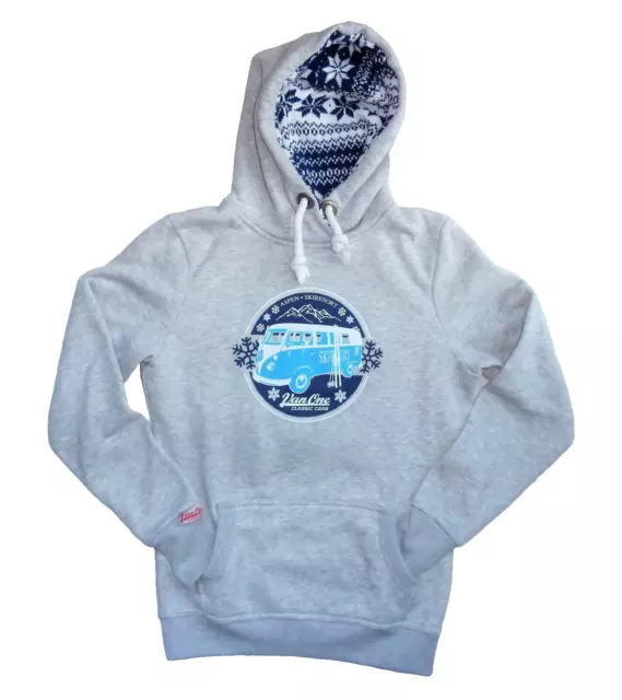 Van One Classic Cars VW Bus Bulli "Aspen Ski" Kapuzenpullover Hoodie Gr. S / XS