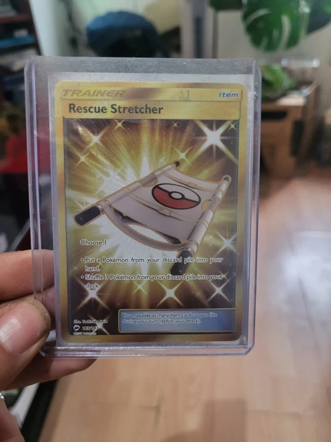 Rescue Stretcher - 165/147 Burning Shadows Gold Secret Rare Pokemon Trainer Card